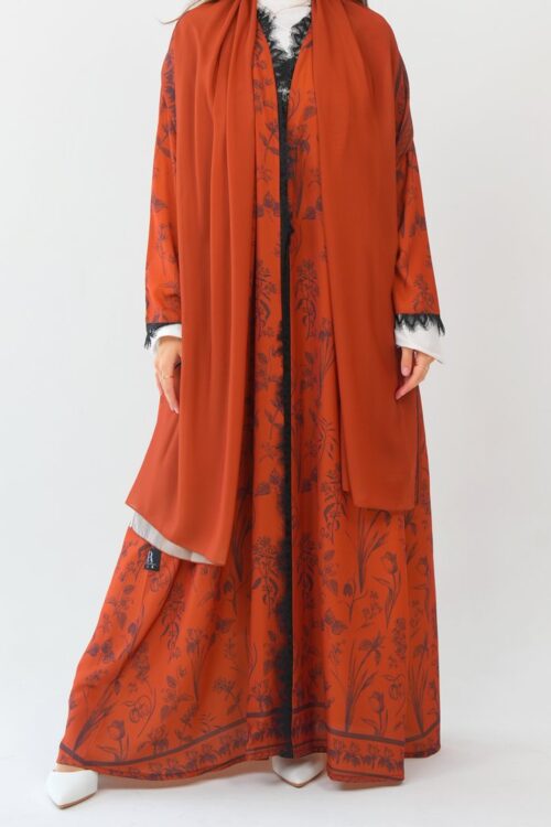 Scarlet Veil Abaya and Sheila