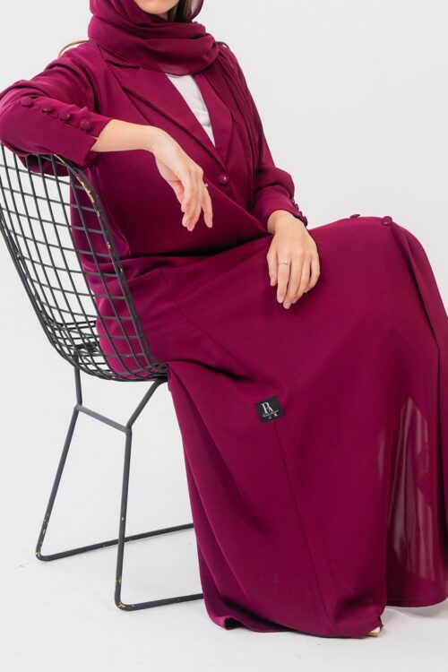 Royal Claret Abaya and Sheila