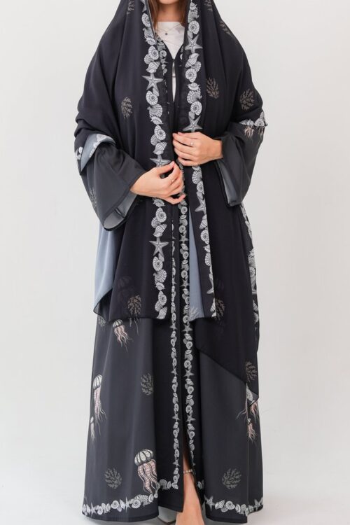 Midnight Tide Abaya and Sheila
