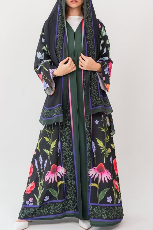 Olive Dusk Abaya and Sheila